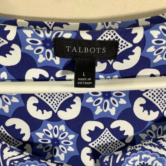 Talbots Blue Floral Sleeveless Maxi Dress - Picture 7 of 8